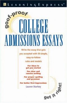 Goof-proof college admission essays
