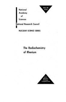 The radiochemistry of rhenium