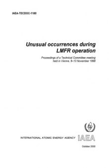 Unusual occurrences during LMFR operation