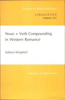 Noun + verb compounding in Western romance