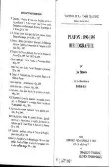 Platon 1990-1995. Bibliographie