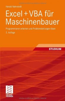 EXCEL + VBA für Maschinenbauer  german