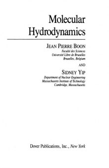Molecular hydrodynamics