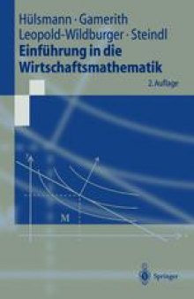 Einführung in die Wirtschaftsmathematik