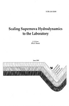 Scaling Supernova Hydrodynamics to the Laboratory [thesis]