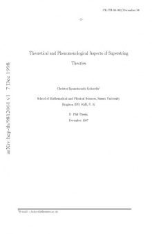 Theoretical and phenomenological aspects of superstring theories