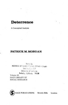 Deterrence: A Conceptual Analysis