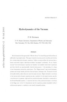 Vacuum Hydrodynamics