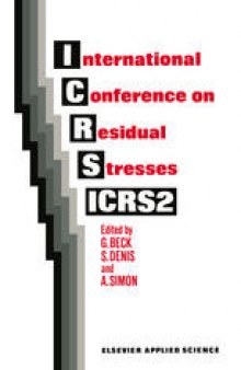 International Conference on Residual Stresses: ICRS2