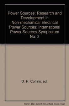 Research and Development in Non-Mechanical Electrical Power Sources. Proceedings of the 6th International Symposium Held at Brighton, September 1968