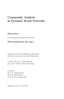 Community Analysis in Dynamic Social Networks