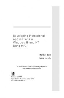 Developing Professional Applications for Windows 98 and NT Using MFC