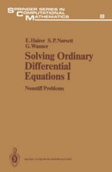 Solving Ordinary Differential Equations I: Nonstiff Problems