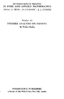 Fourier analysis on groups