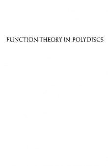 Function theory in polydiscs