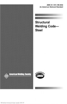 Structural Welding Code - Steel ANSI AWS D1.1-2004 (D1.1M-2004)