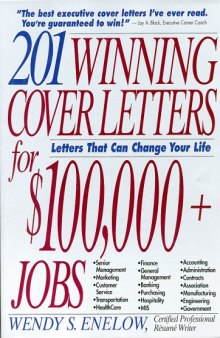 Two hundred one winning cover letters for $100,000+ jobs