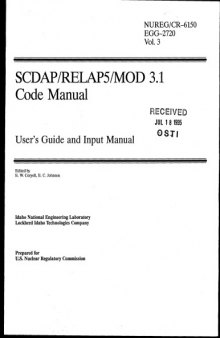 SCDAP/RELAP5/MOD3.1 code manual