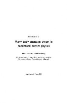 Many body Q theory in CM