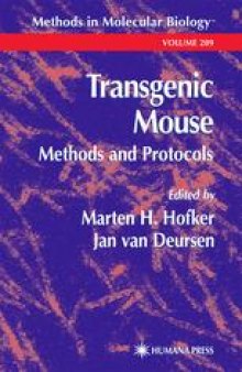 Transgenic Mouse: Methods and Protocols