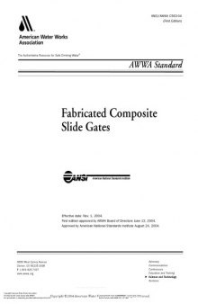 AWWA standard [for] fabricated composite slide gates
