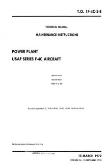 Maintenance - Power Plant (jet engine), USAF F-4C Aircraft (McDonnell) [T.O. 1F-4C-2-8]