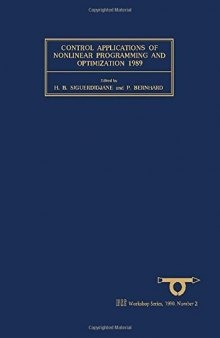 Control Applications of Nonlinear Programming and Optimization 1989