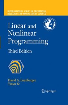 Linear and nonlinear programming