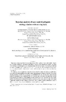 Bayesian analysis of case control polygenic etiology studies with missing data