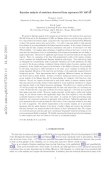 Bayesian Analysis of Neutrinos from SN1987A [lg article]