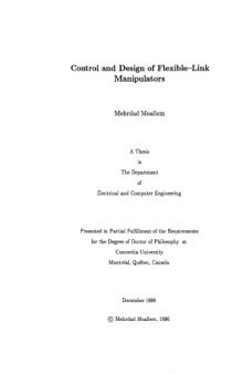 control and design of flexible link manipulator