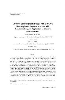 Clustered Encouragement Designs with Individual Noncompliance Bayesian Inference with Randomization, and Application to Advance Directive Forms