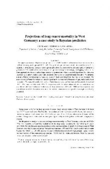 Projections of lung cancer mortality in West Germany a case study in Bayesian prediction