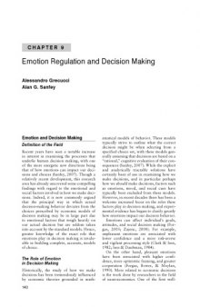 Emotion Regulation and Decision Making