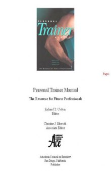 Personal Trainer Manual: The Resource for Fitness Professionals
