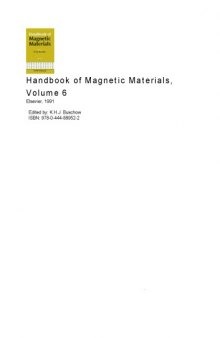 Handbook of Magnetic Materials, Volume 6