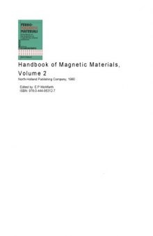 Handbook of Magnetic Materials, Volume Volume 2 (Handbook on Ferromagnetic Materials)