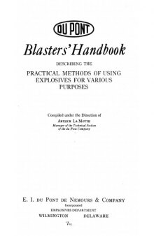 DuPont Blasters' Handbook