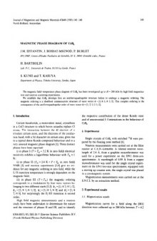 Journal of Magnetism and Magnetic Materials 47-48 [Article] Magnetic phase diagram of CeB6