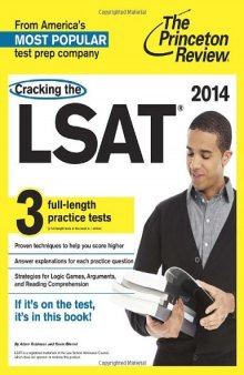 Cracking the LSAT with 3 Practice Tests, 2014 Edition