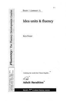 Book 01- Idea Units And Fluency