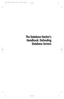 The Database Hackers Handbook