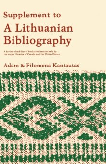 Supplement to A Lithuanian Bibliography