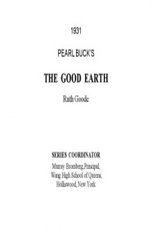 Pearl Buck’s The Good Earth 
