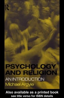 Psychology and Religion : An Introduction