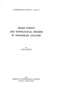 Fixed Points Degree in NonLinear Analysis