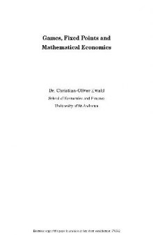 Games, fixed points and mathematical economics