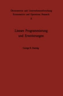 Lineare Programmierung und Erweiterungen