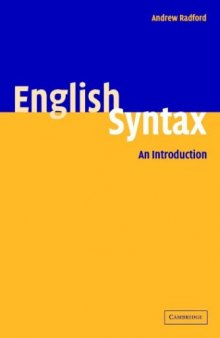English Syntax: An Introduction, 2004