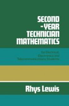 Second-year Technician Mathematics for Electrical, Electronics and Telecommunications Students